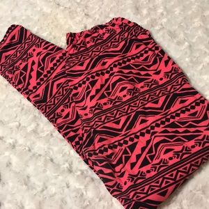 boutique Pants - Plus size pink & black leggings boutique Pants - Plus size pink & black leggings